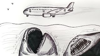 How to Draw Bloop and El Gran Majá attack the Airplane