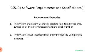 CS510  ( Software Requirements and Specifications ) Lecture Week 01 #Cs510, #VU