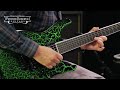 jackson custom select soloist electric guitar black green crackle