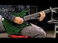 Jackson Custom Select Soloist Electric Guitar, Black Green Crackle