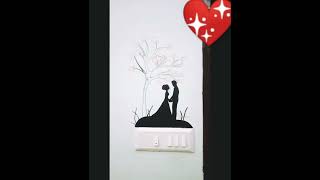 couple 💖wall painting 🎨#ArtisticAnuradha#wallpainting#shorts