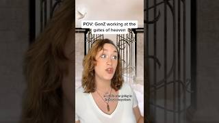 POV: Gen Z working at the gates of heaven #comedy #skit #pov #genz