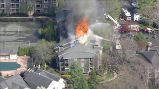 Massive fire destroys apartment complex in West Windsor, New Jersey