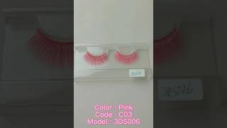 Most Popular Colored Pink Faux Mink Lashes Custom Colorful Eyelashes 3DS006 15MM Best Lashes Vendor