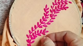 🌺Very easy and amazing borderline tutorial 🌺 Hand embroidery design || Basic hand stitch tutorial 🌺🌺