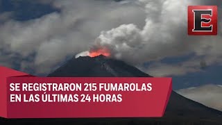 Reportan intensa actividad del Popocatépetl