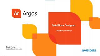 Argos 5.4 DataBlock Designer Training