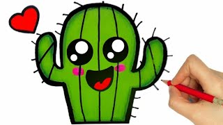 COME DISEGNARE Cactus Kawaii - Come disegnare oggetti