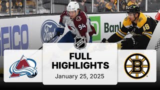 NHL Highlights | Avalanche vs. Bruins | January 25, 2025