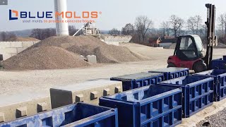 Blue Molds - 6 easy steps on how to produce concrete interlocking blocks.