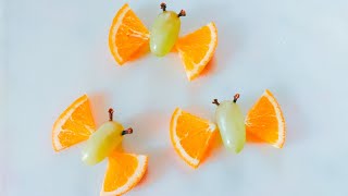 কমলা,আঙুর দিয়ে মৌমাছি তৈরি | how to cut orange/malta with decorately