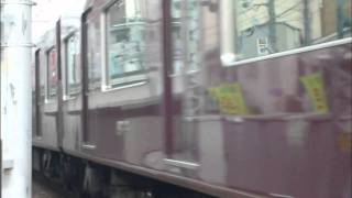 阪急9300系9308Ｆ　特急　淡路25km/hで入線