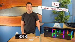 JALL 12'' Large Digital Wall Clock, colorful with remote! #clock #wallclock #digitalclock