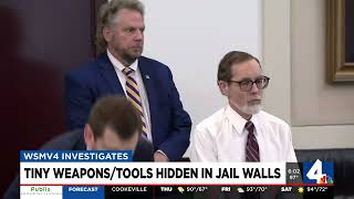 Tiny weapons/tools hidden in jail walls