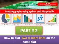 Plotting graphs Python and Matplotlib:  Plot  two or more lines on the same plot IN 5 MIN -PART #2 -