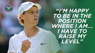 Jannik Sinner on being "friendly with the grass" in the Fourth Round | Wimbledon 2023