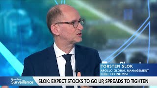 Apollo's Slok Sees Stocks Going Up, Spreads Tightening