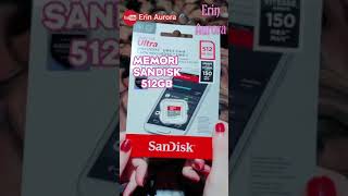 UNBOXING BELANJAANKU SETIAP HARI MEMORI HANDPHONE SANDISK 512GB #unboxing #unboxingvideo #shorts