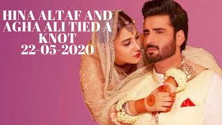 #Hinaaltaf #Aghaali HINA ALTAF AND AGHA ALI TIED A KNOT IN A PRIVATE NIKKAH CEREMONY||