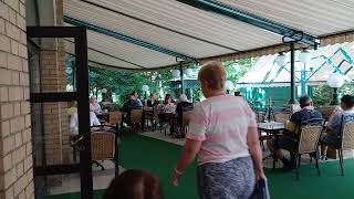 Outdoor restaurant of the Ensana Grand Margaret Island Resort Budapest