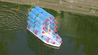How to make an Electric Motor Boat using Bottle and DC motor