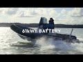 odyssey 5.6m rib powered by the rad 40 drive and rad 61kwh battery