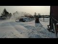 Snow remove. Пробиваюсь к дровам снегоуборщиком через двор. Snowblower Yanmar YSRA100DX.