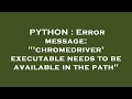 PYTHON : Error message: 