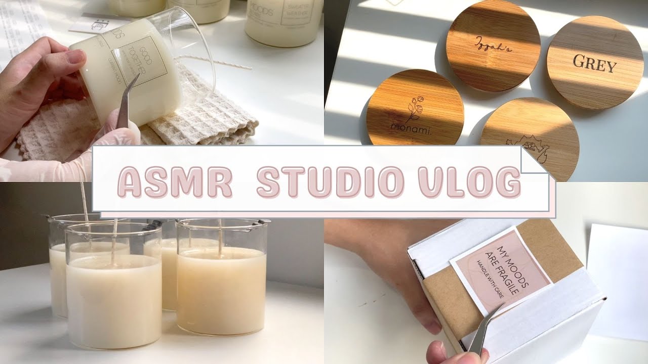 Asmr Candle Studio Vlog 1 No Music Youtube