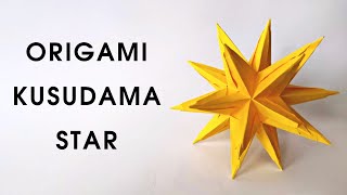 Origami KUSUDAMA STAR by Paolo Bascetta | How to make a paper kusudama