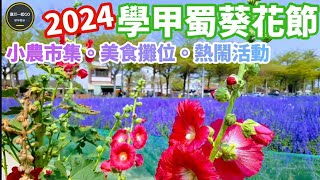 2024最新 空拍#台南學甲蜀葵花季 3/23開幕 花海迷宮 彩色花海盛開中 紫色鼠尾草 紅色雞冠花 黃色萬壽菊 這周趕快去美拍 #蜀葵花 #最新花況