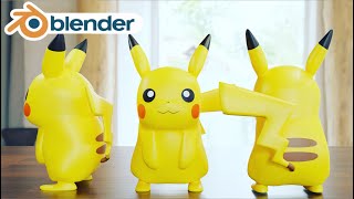 【blender 初心者 前編】ピカチュウを簡単CGモデリング！ゆっくり解説します！モデル無料配布中！