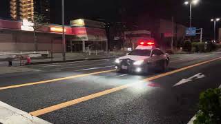 愛知県警岡崎警察署の警らパトカー緊急走行　#210クラウン #パトカー緊急走行