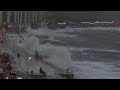 scarborough tidal surge 5th december 2013. north bay towards the sands corner cafe.