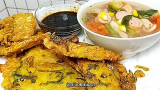 Masak Enak Hari ini : Sop Sosis, Tempe Goreng Tepung, Sambel Kecap