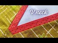 V neck sewing || kurti neck cutting and stitching