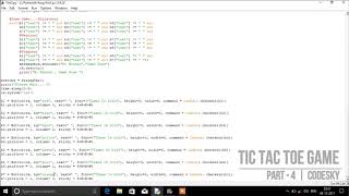 Tic Tac Toe Game - Part 4 | Python Tutorial | Python Game X and 0 | CodeSky