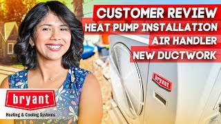 Review - Heat pump Bryant Ultra Quiet Installation with Air Handler less then 62dBa in San Jose, CA