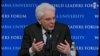 il Presidente Mattarella risponde alle domande degli studenti alla Columbia University