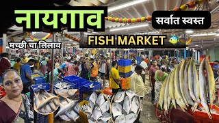 Naigaon Fish Market 🐠 | नायगाव मच्छी बाजार  | मच्छी चा लिलाव नायगाव | wholesale fish market |