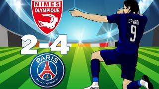 Nîmes Vs PSG (2-4) Kylian Mbappé Carton Rouge Résumé Ligue 1 Conforama 1/09/2018
