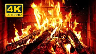 🔥 Cozy Fireplace 4K ULTRA HD! Fireplace Ambience with Crackling Fire Sounds. Fireplace Burning 4K