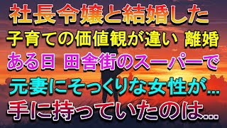 【感動する話】離婚した妻は社長令嬢で高校の同級生 クラスのマドンナだった　ある日　出張先の田舎町のスーパーで元妻にそっくりな女性と会い声をかけると…【泣ける話】【いい話】