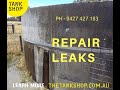 leaking concrete water tank repair process - this video shows how to repair leaking tanks.