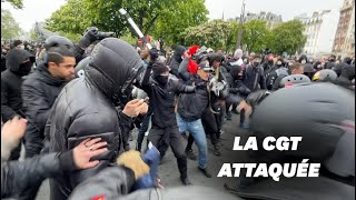 1er mai : le convoi de la CGT, cible des manifestants place de la Nation