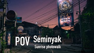 Chill Sunrise POV walk from city to beach - Street photography - Seminyak