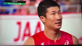 桐生祥秀100m  日本選手権優勝