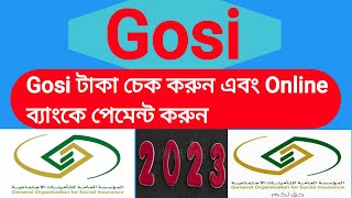 Gosi payment Online 2023|Gosi New Update|কিভাবে Gosi টাকা চেক করবেন এবং পেমেন্ট করবেন