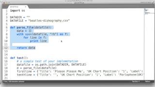Parsing CSV Files - Data Wranging with MongoDB