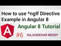 #6 *ngIf Directive Example in Angular 8 | Angular 8 Tutorial | RAJASEKHAR REDDY